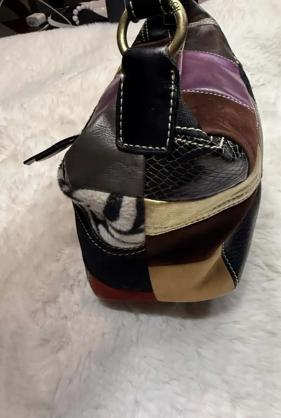Coach Patchwork Mini Hobo Shoulder Bag No. 40283